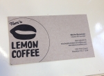 Tom's Lemon Coffee business card